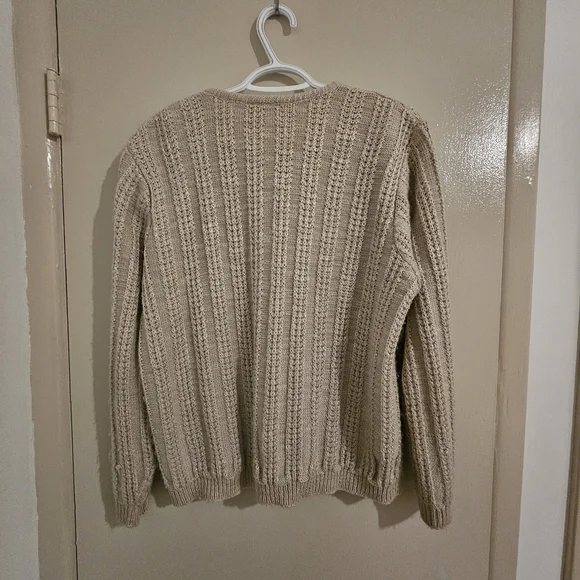 Beige Cable Knit Cardigan - Picture 5 of 5